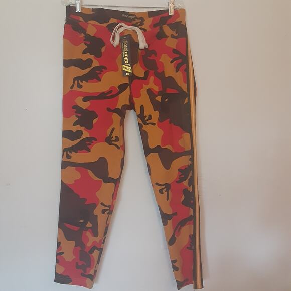 Like An Angel Stretch Pants Womens 1X Camo Joggers Drawstring EUC - Picture 1 of 9